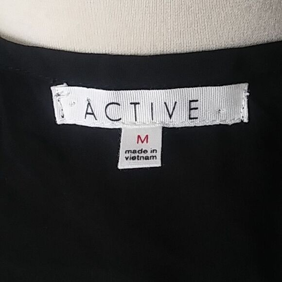 Sleeveless Blouse Top Silver Tone Buttons Tie Front Waist Black 90s Y2K M - Picture 10 of 10